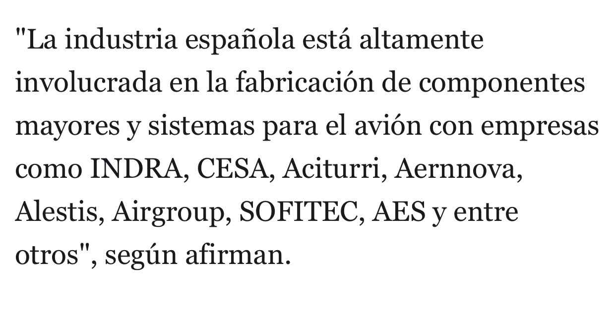 A Airtificial no la nombran y deberían porque es la única que trabajaba con TAI y el Hürjet desde hace varios años y por tanto su participación es clave e importante y con el C295 también
Por eso digo que la esconden…
O Lalo y la empresa son así de idiotas y no aprovecha esta noticia para promocionarse y darla a conocer ? <span class="Emo14"> </span>