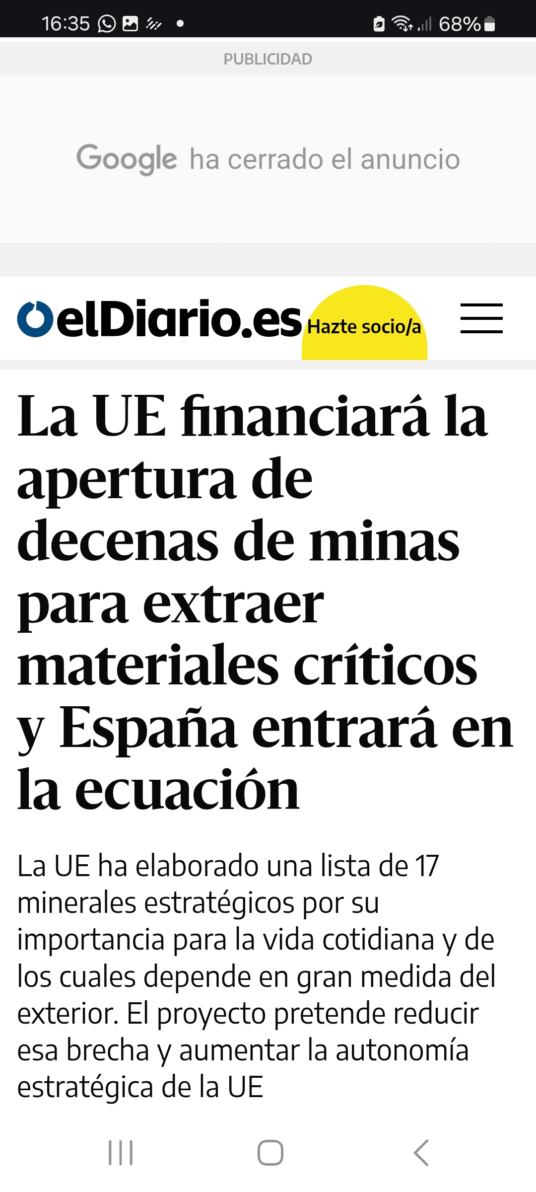 De ahora mismo, esto está que arde. No me deja copiar enlace.