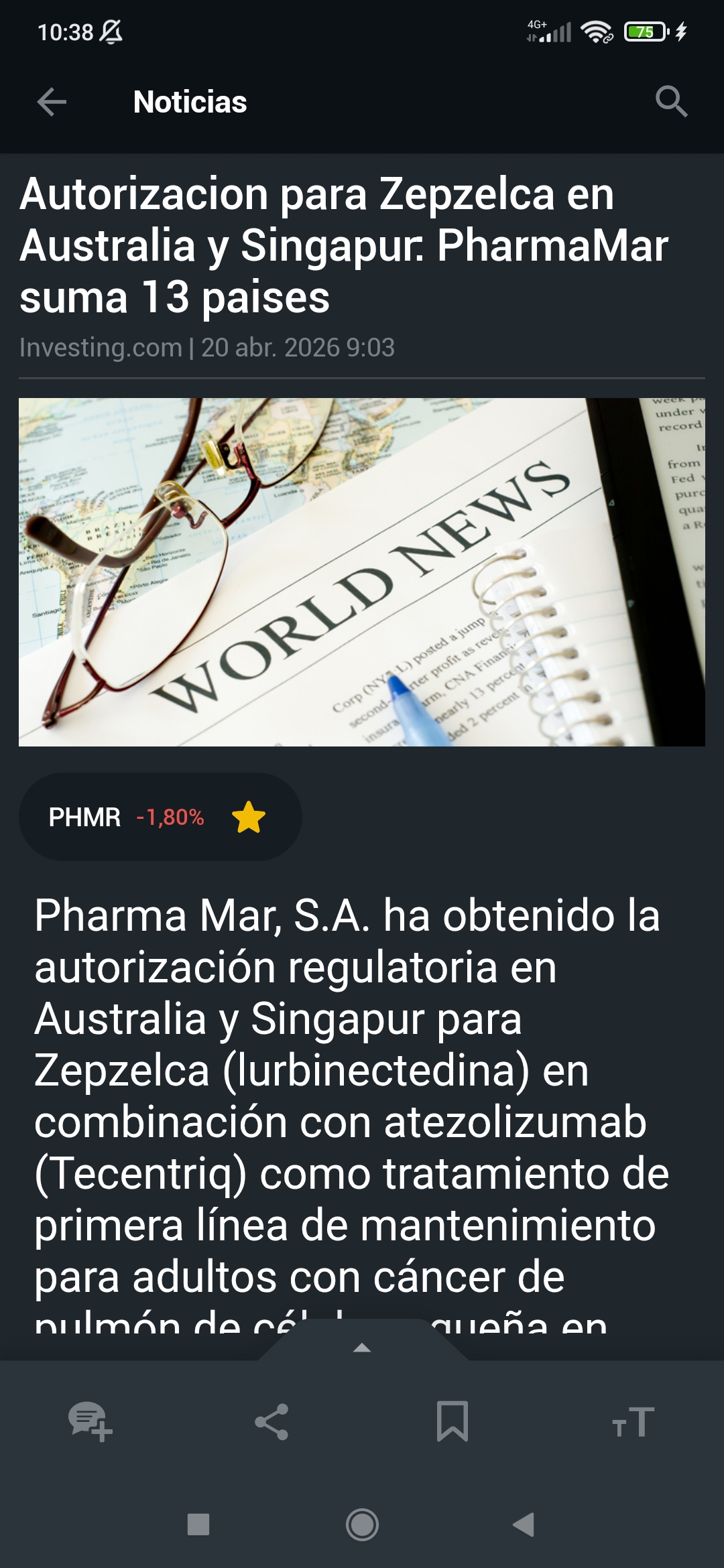 Cada día más y mejor, magnífica noticia.
Buenos días