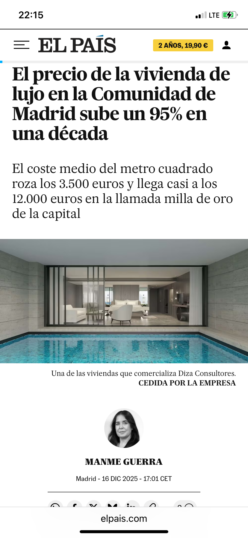 grafico de la accion Grupo Ezentis