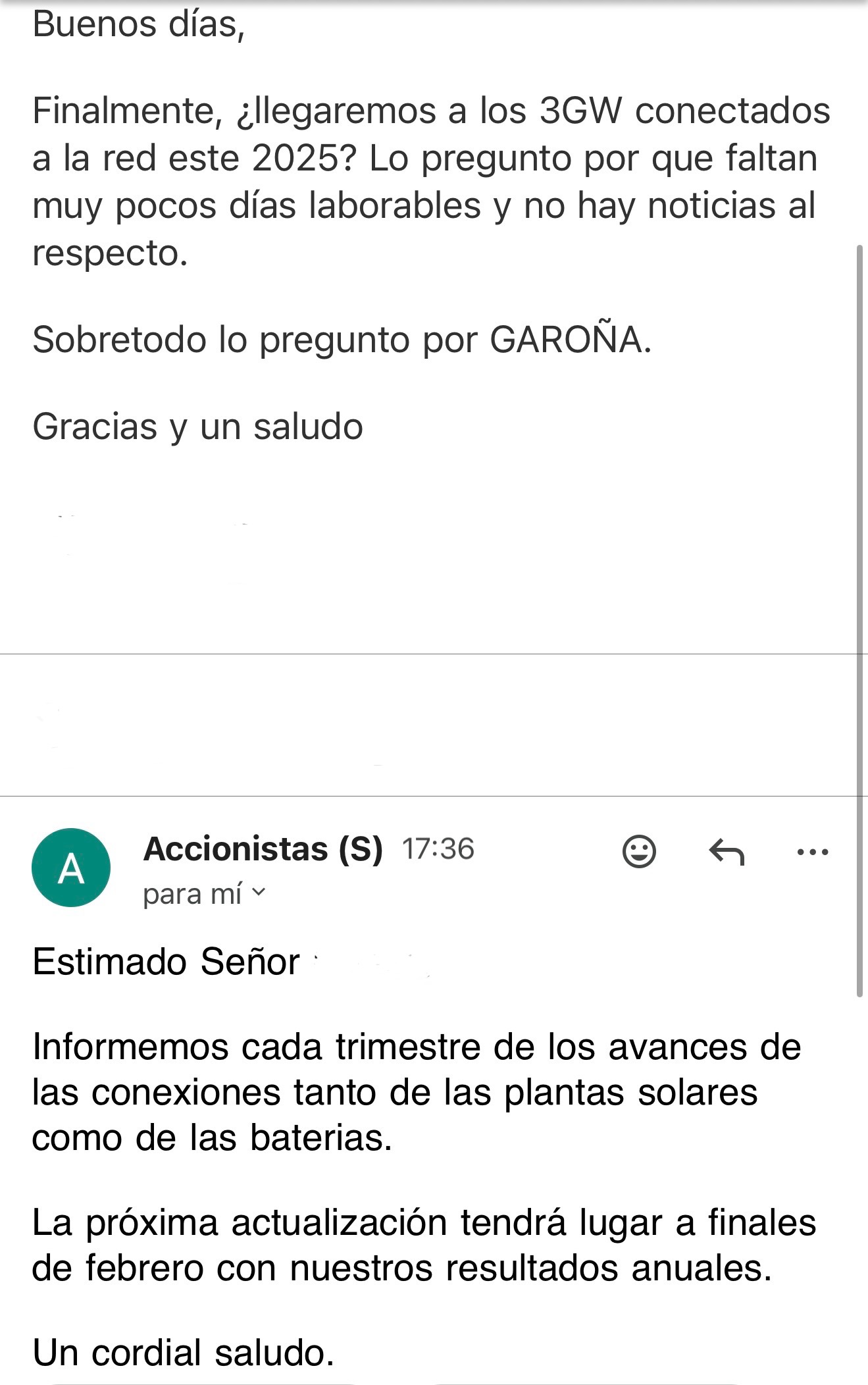 grafico de la accion Solaria Energia