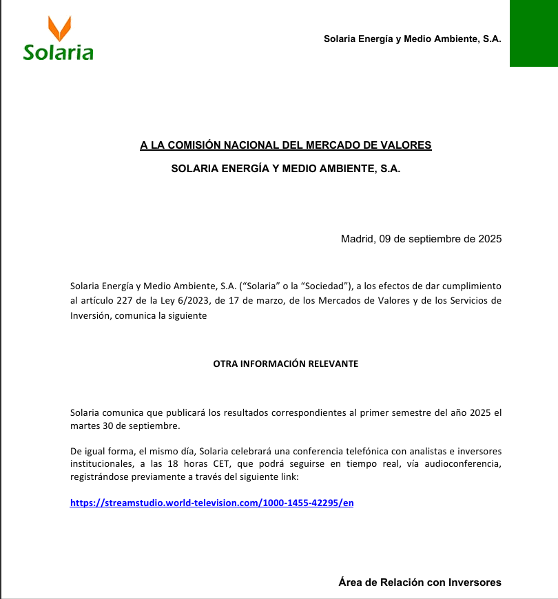 Vaya si, se me había escapado, el 30 de Sept.