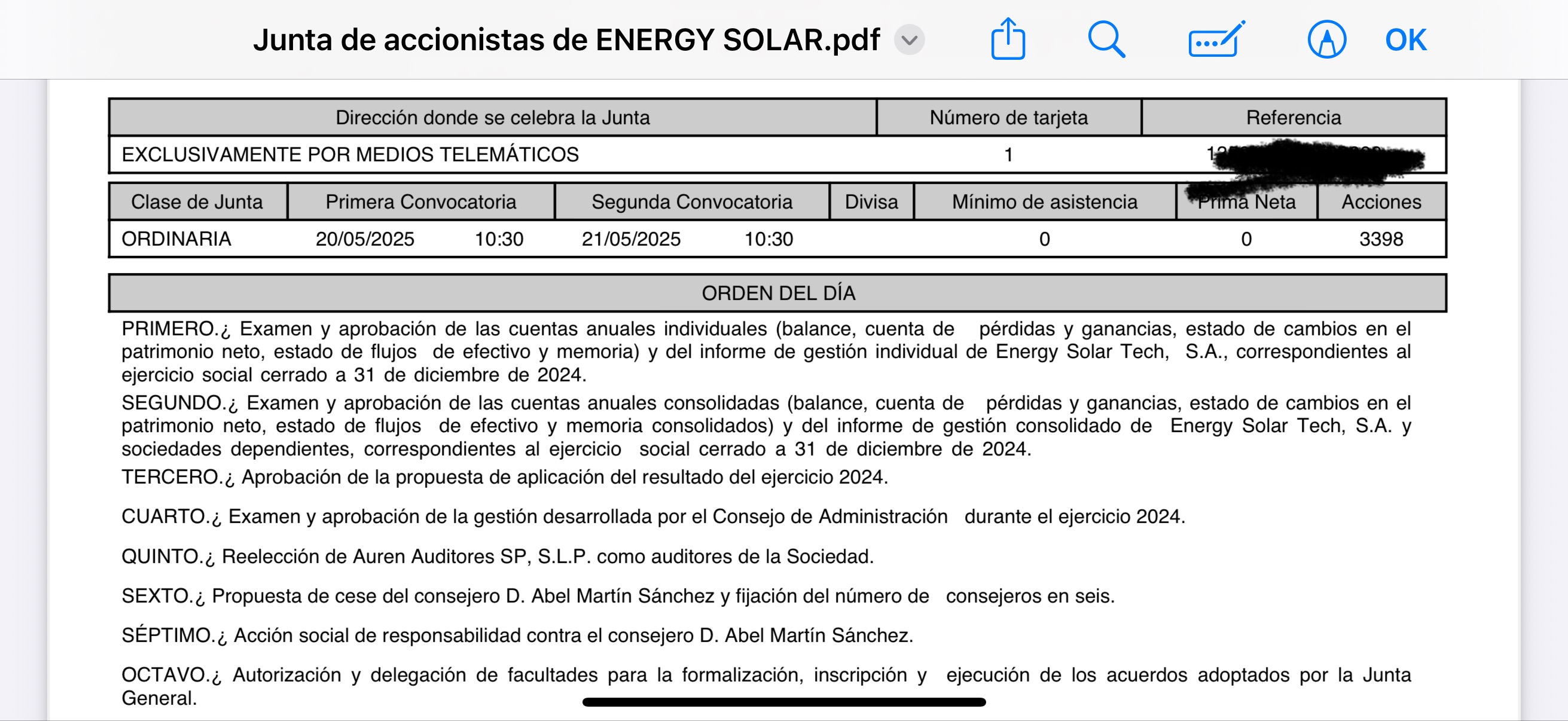 Ahí están mis acciones…..ustorrejo por las tuyas! Da la cara ….