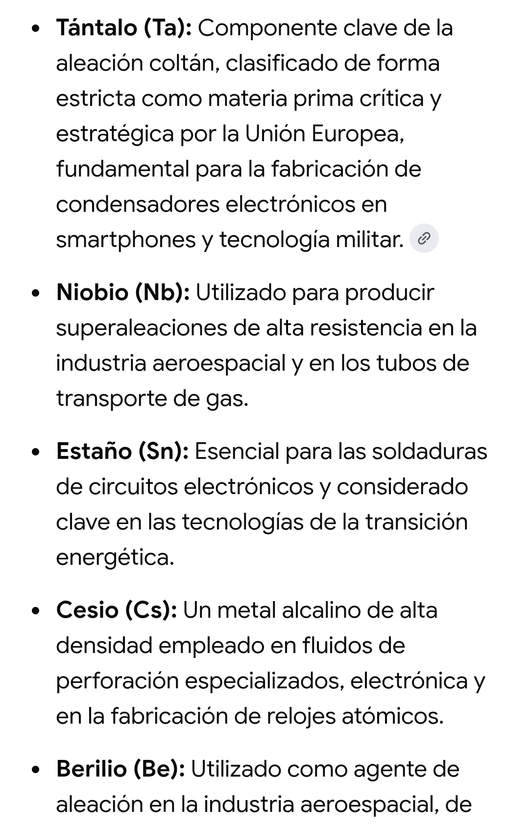 Aparte de uranio, litio y rubidio, Berkeley Energía ha encontrado otras materias primas críticas...