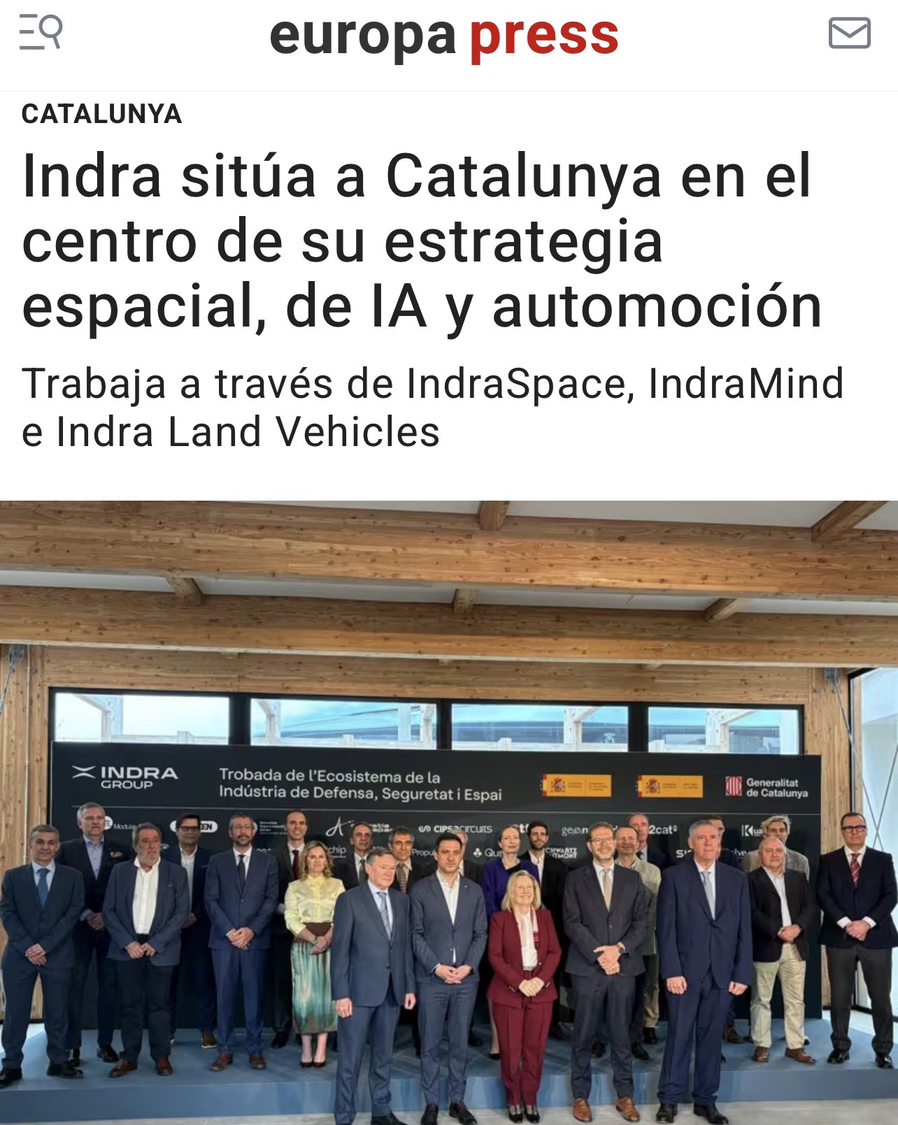 Recordemos esto así que ojo que lo que os estoy explicando no es ninguna tontería…
Indra está en ello también.