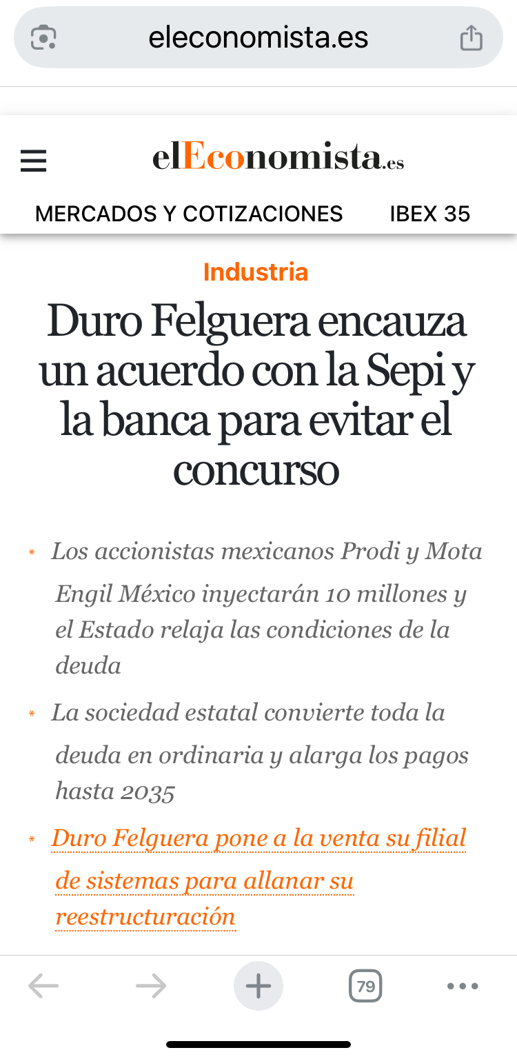 Es la mejor noticia de hace años. Diría que desde que se aprobó la ayuda de la SEPI (vimos los 1,50€), es la mejor noticia.