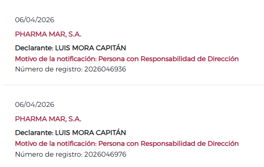 Ecs hay 2 notificaciones ese día en una la primera es la compra el día 26 y la segunda es la Venta el día 27