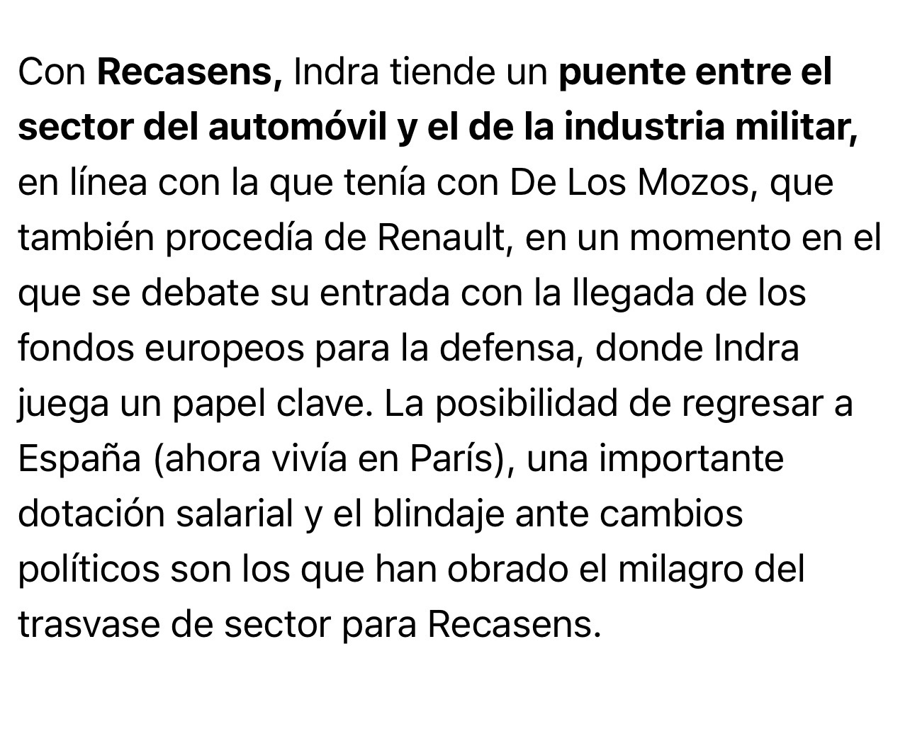 Soy de vida nocturna jjjj
Muy interesante lo del nuevo CEO de Indra