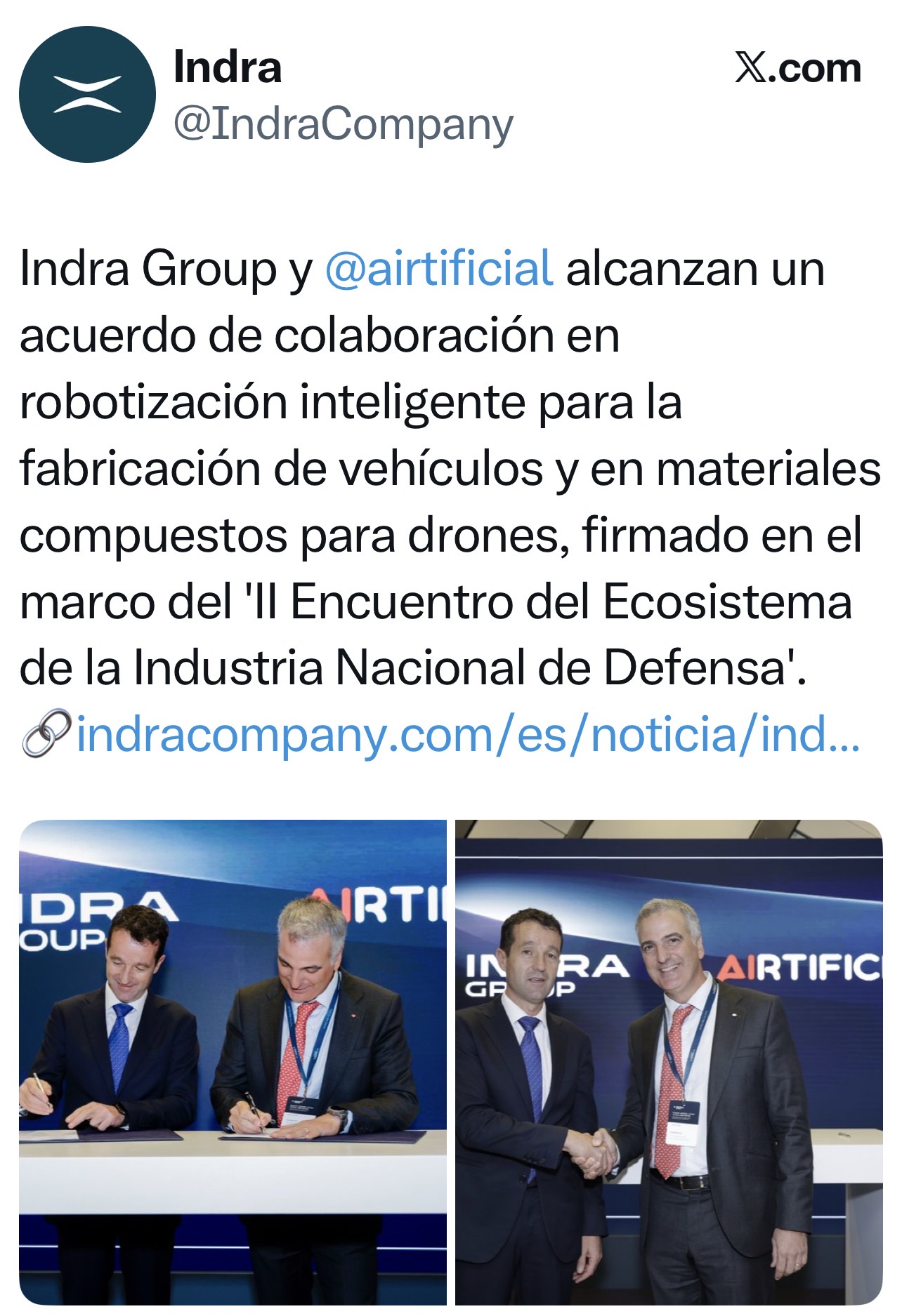 Algo así como el año pasado….
Ven ? Indra lo anunció también.
Eso explica el silencio del CEO que se está reservando para esta foto pero en vez de Escribano será con Don Simón como el de los zumos …que ricos ! <span class="Emo17"> </span> jjjj
Es que me mucho gusta la fruta <span class="Emo21"> </span> <span class="Emo28"> </span>