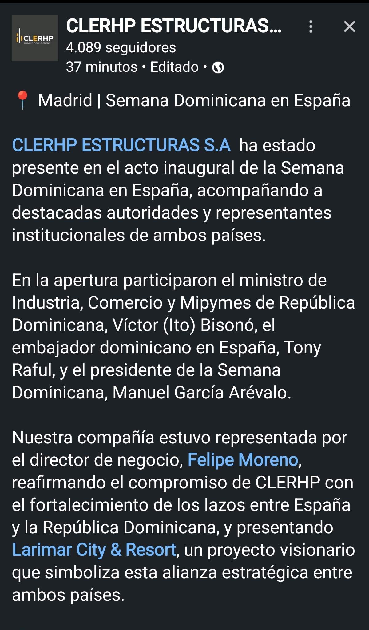 grafico de la accion CLERHP