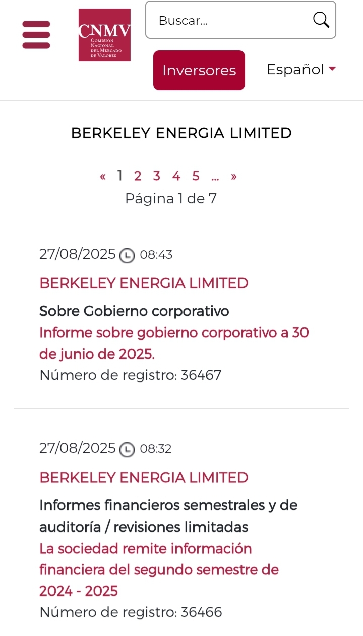 Más información en la Comisión Nacional del Mercado de valores...