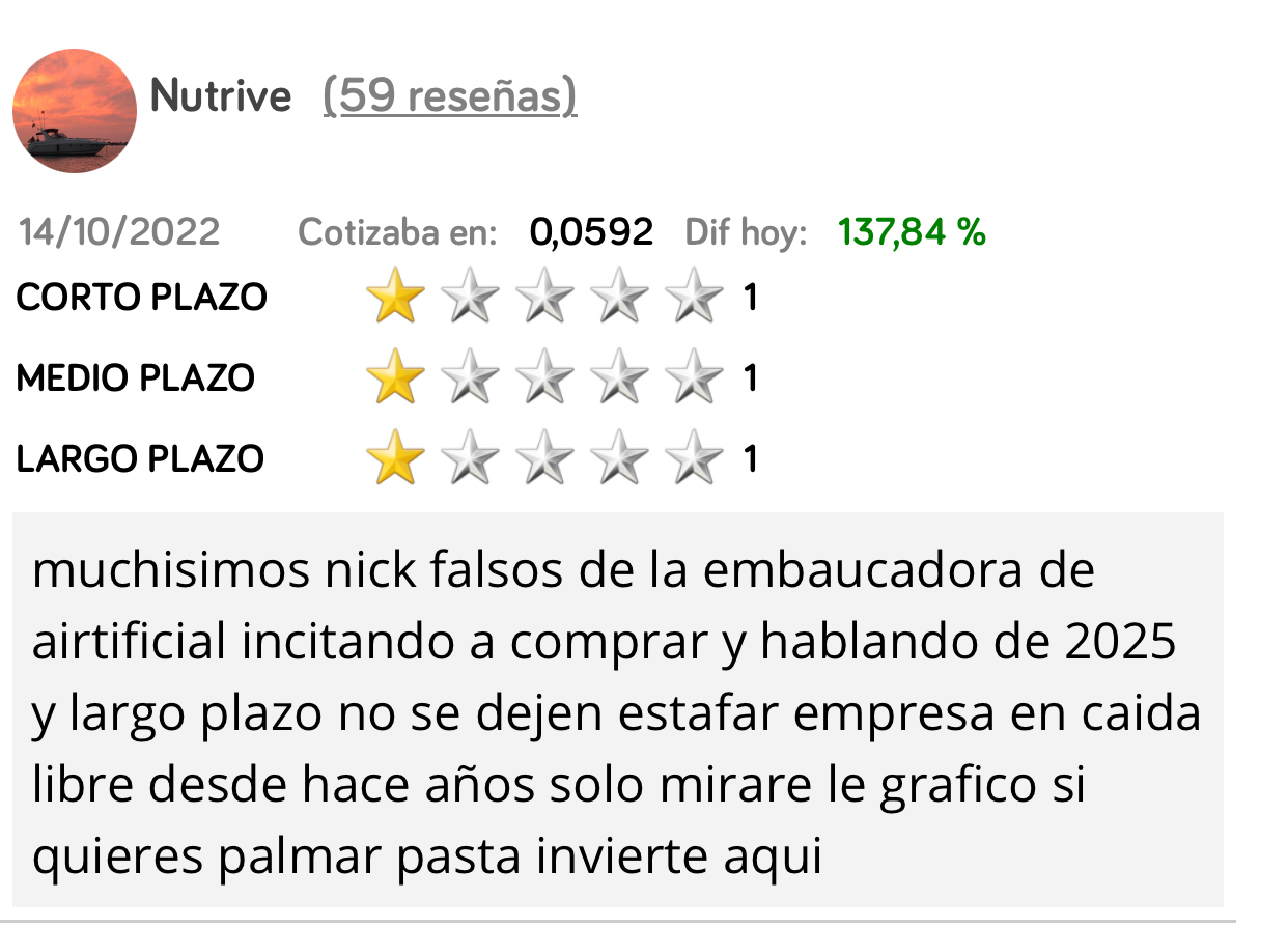 Años llevo aguantando a esta gentuza …
Este hp es una rata muy mala <span class="Emo6"> </span>
Y la gente riéndoles las gracias… <span class="Emo26"> </span>
Me echaron de la web varias veces porque me ponían mala puntuación entre muchos a los que convencían porque son IDIOTAS !!
Les engañaron a ellos…