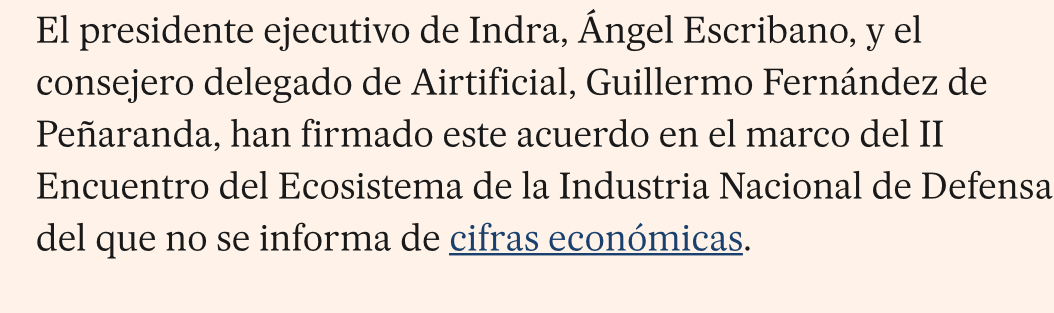 No se informa de cifras económicas