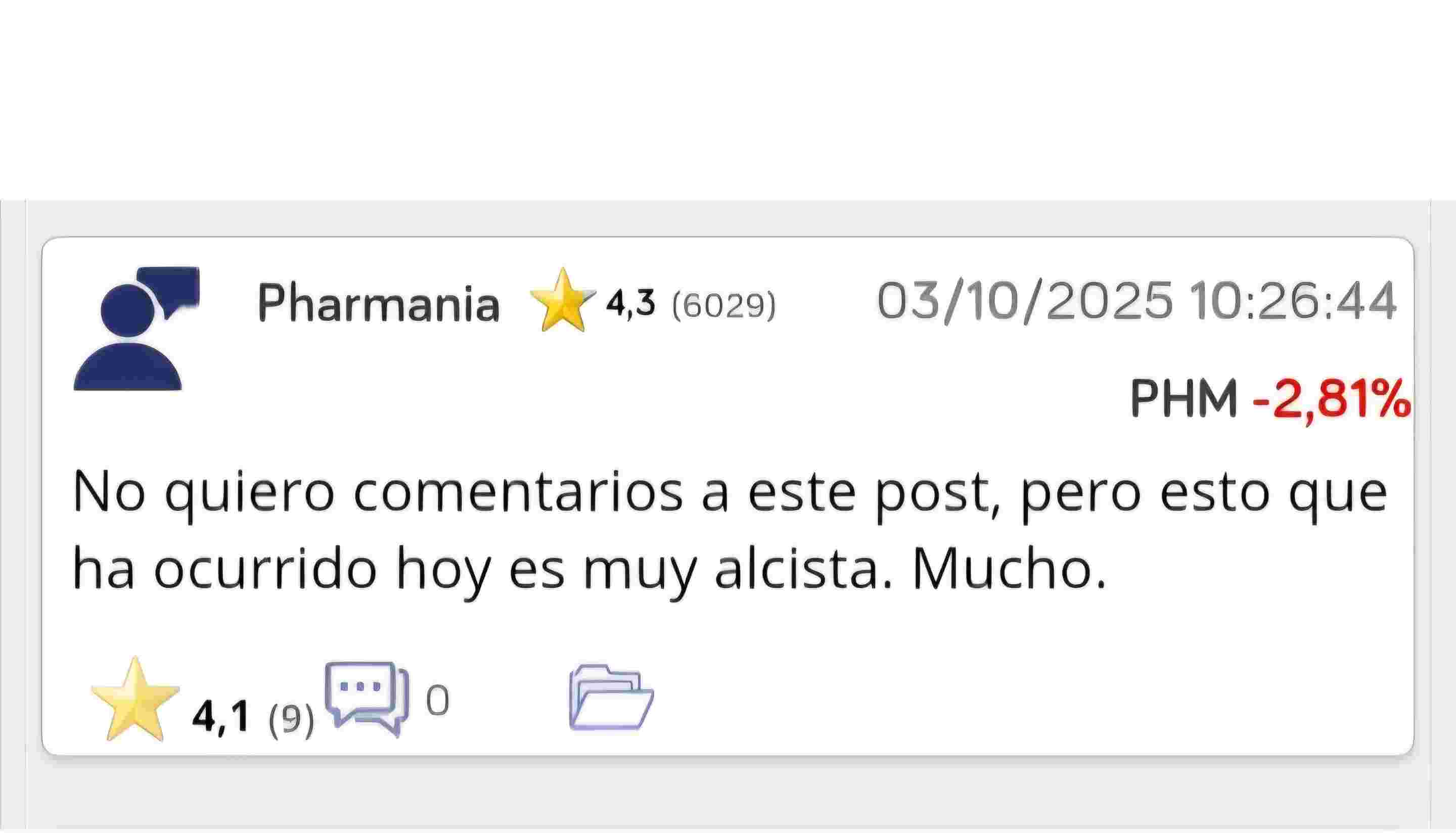 o esto del día 3 10 2025? ahora te pongo lo que hizo las siguientes 2 semanas..