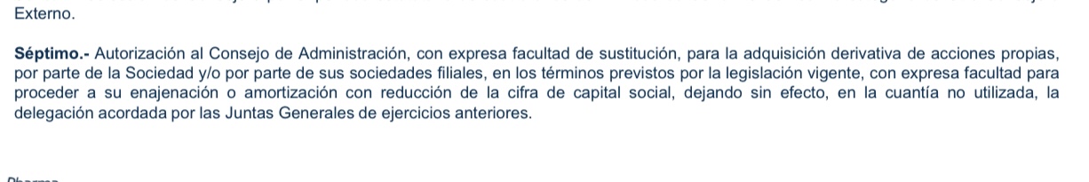 Séptimo punto del orden del día: