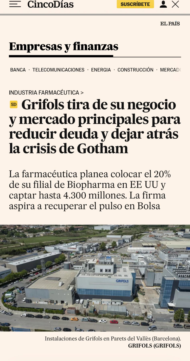grafico de la accion Grifols A