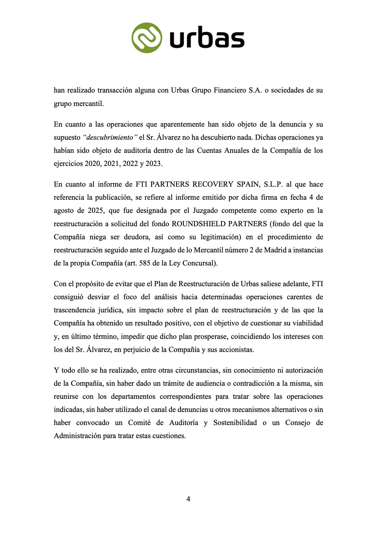 grafico de la accion Urbas Grupo Fin