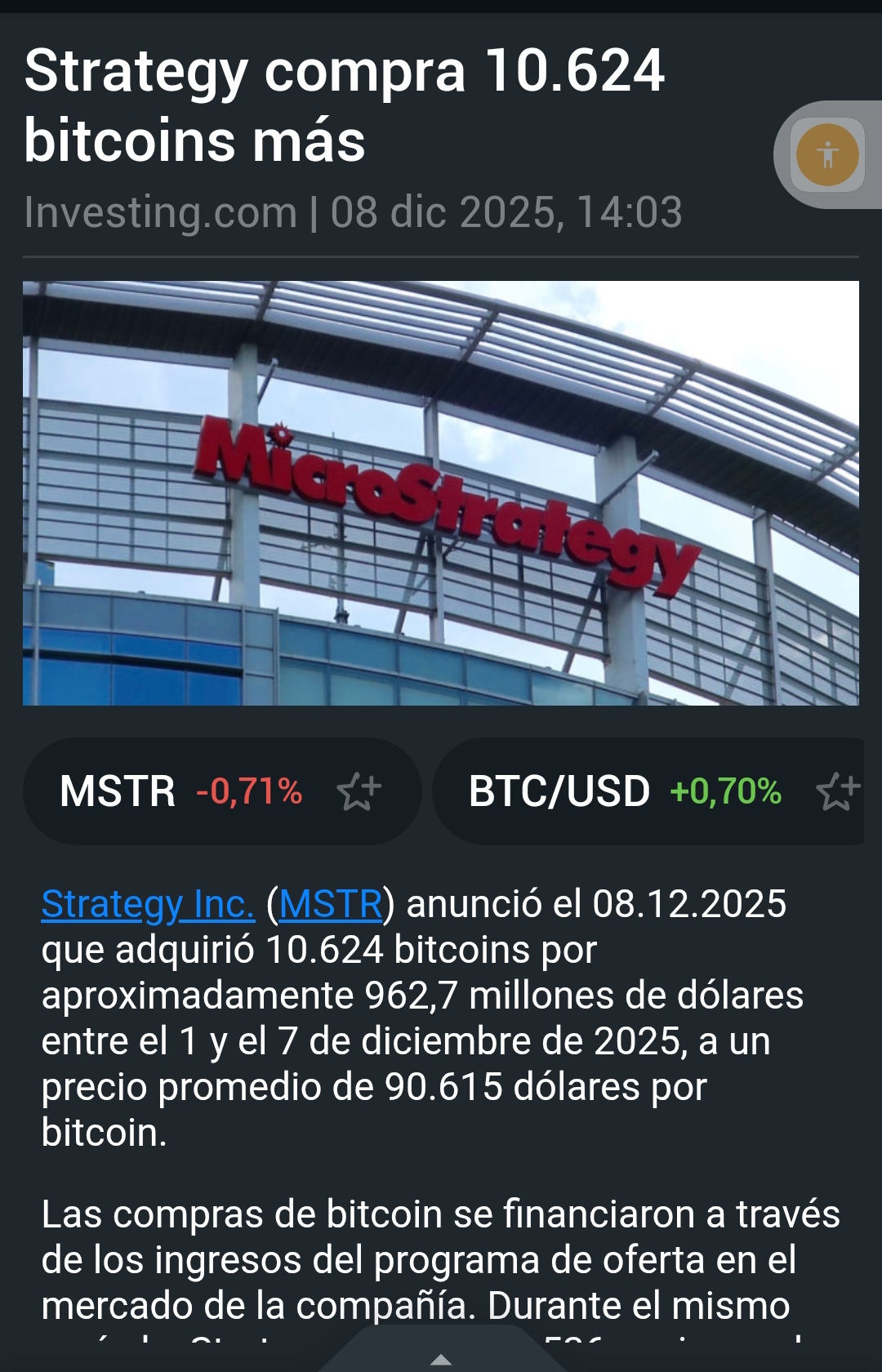 grafico de la accion Vanadi Coffee