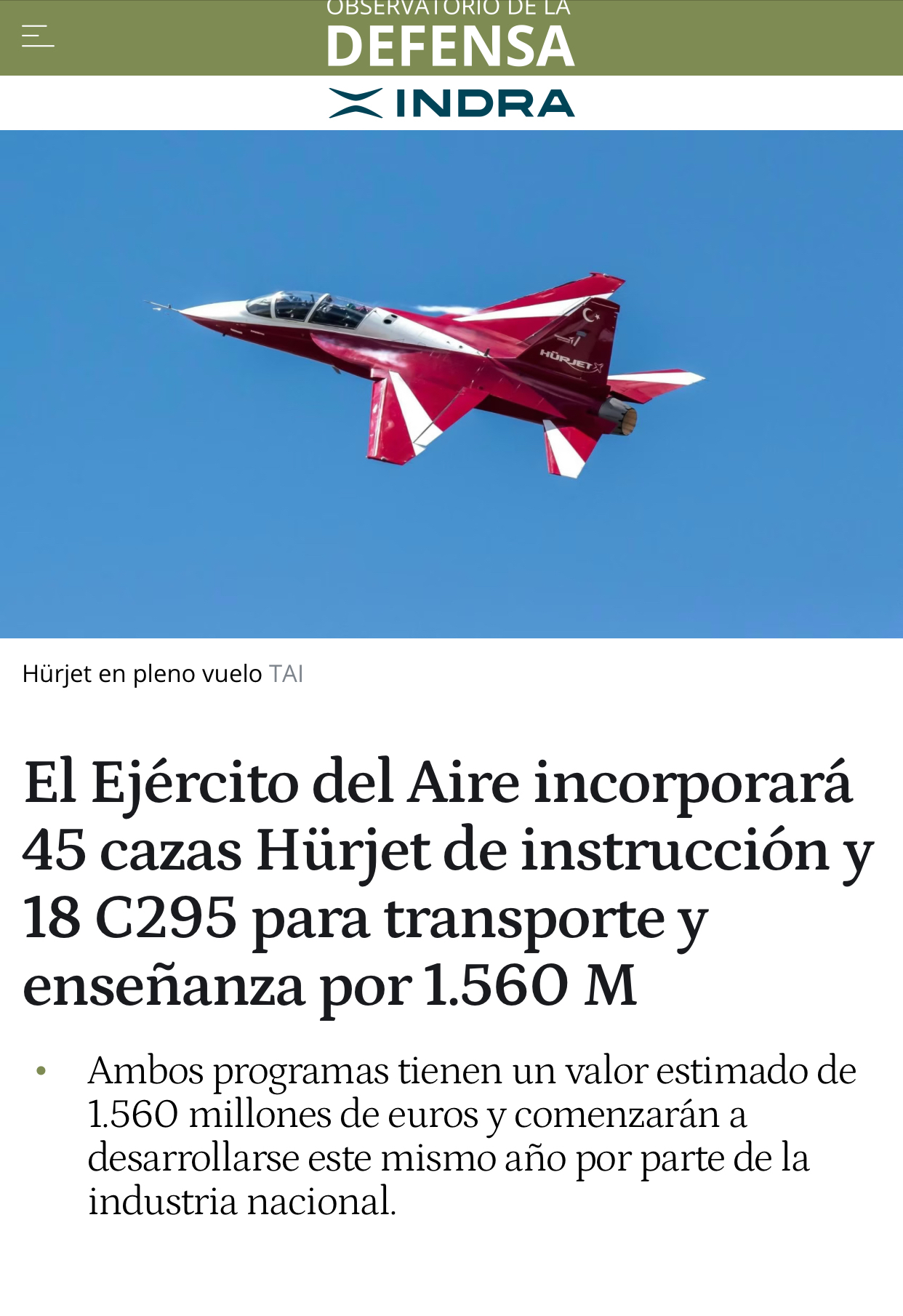 Y eso que anunciaron ayer de vender una parte a SII Group me parece una gestión por parte de la empresa sobresaliente ya que no se podía poner en riesgo lo que viene en defensa
Ayer os demostré con varias publicaciones que no está llegando suficiente financiación a las pymes y todo se lo están dando a las grandes …
Airtificial hace lo que puede y esa es una prueba más de responsabilidad.
Que van a luchar por tener su sitio en la industria aeroespacial y de defensa…
Vamos Airtificial.