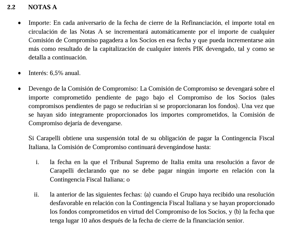 Cada año se sumará el 6,5% del capital comprometido hasta que se libre defiinitivamente o se pague
