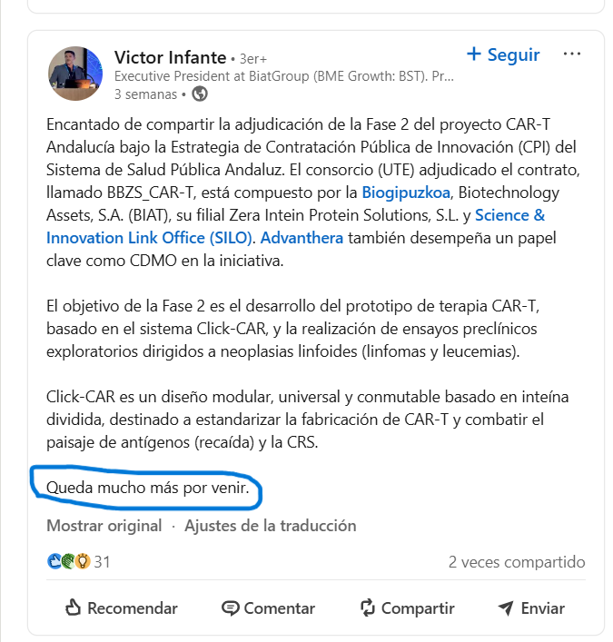 grafico de la accion BIOTECHNOLOGY ASSETS