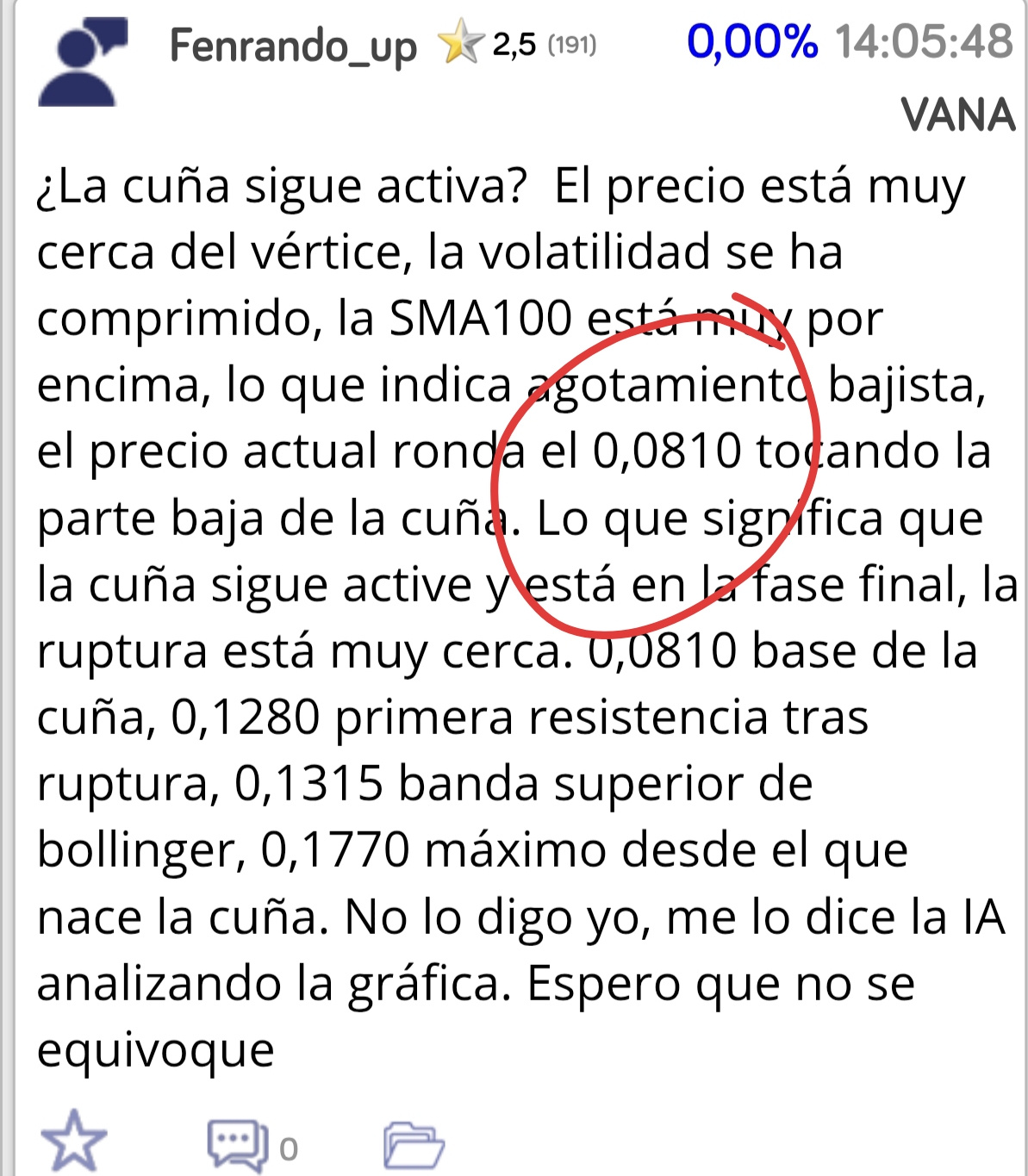 RECORDATORIO
Fernando _up
De momento acertaste con la cuña...
Iremos viendo....mmmm