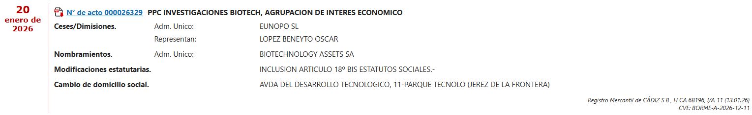 Y esta, que era 50-50 de BST y Zera, la han pasado toda a BST. Parece que han tenido un principio de año movido con estos temas...