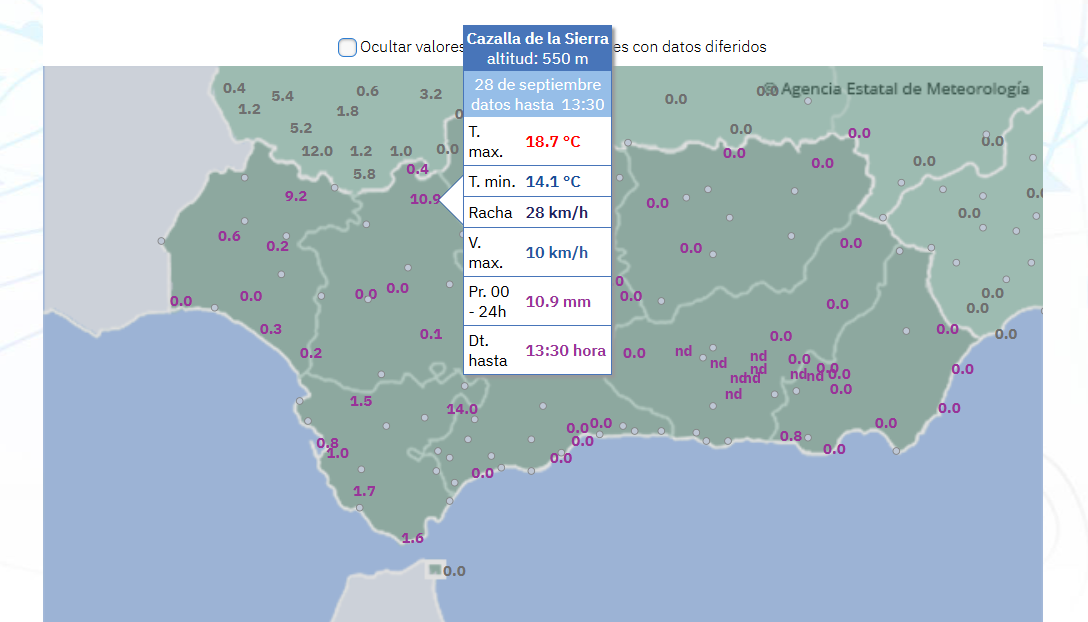 la lluvia en Sevilla es una maravilla