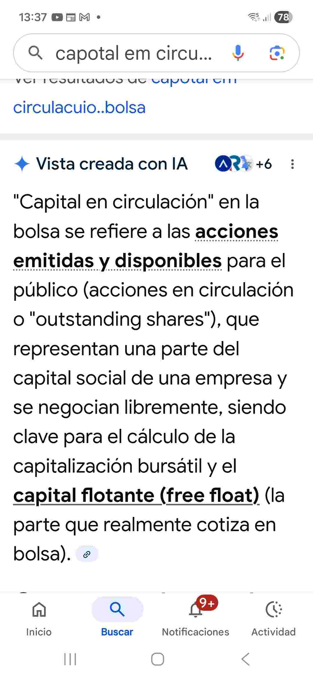 grafico de la accion Vanadi Coffee