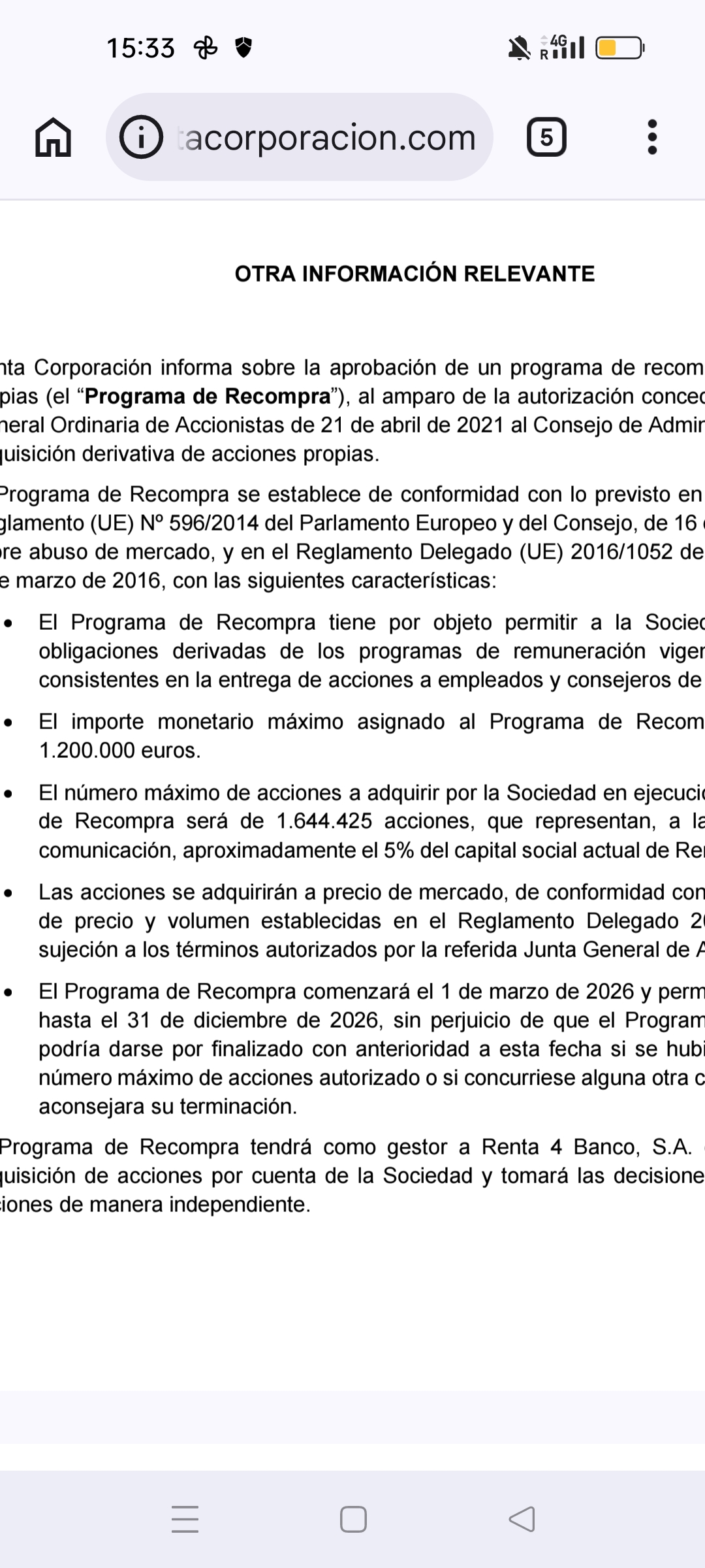 A 0,729 las quieren