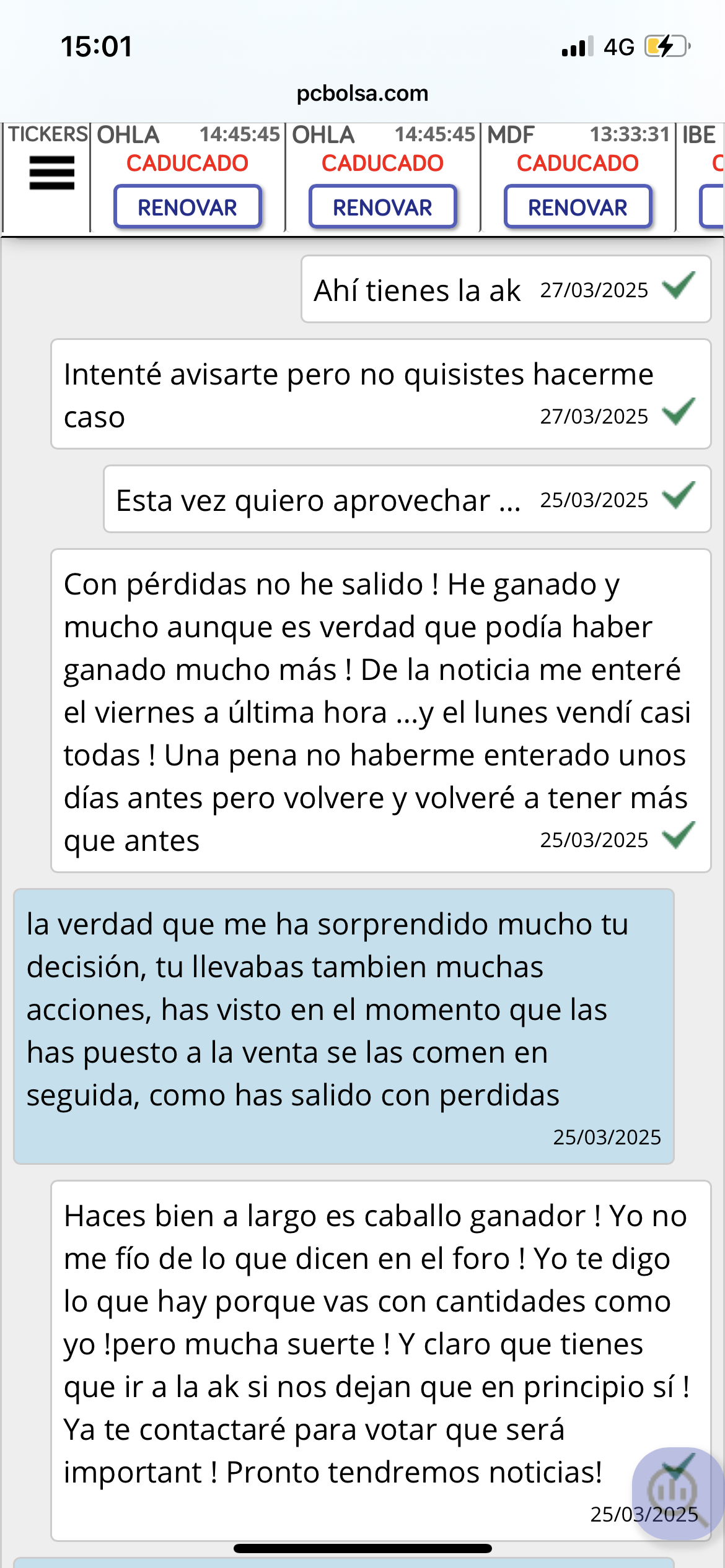 grafico de la accion EDreams