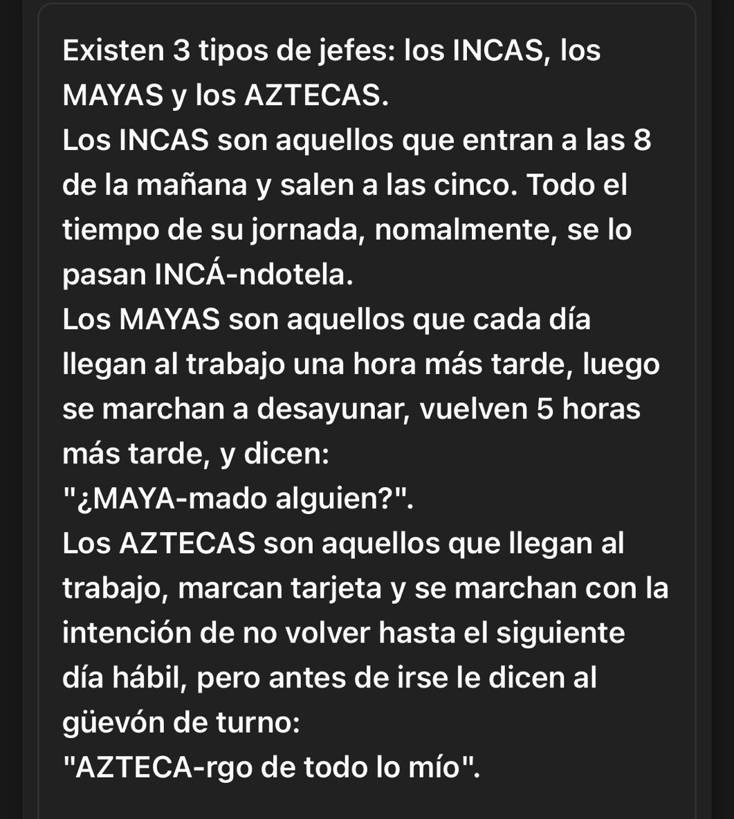 Carale me has recordado este chiste