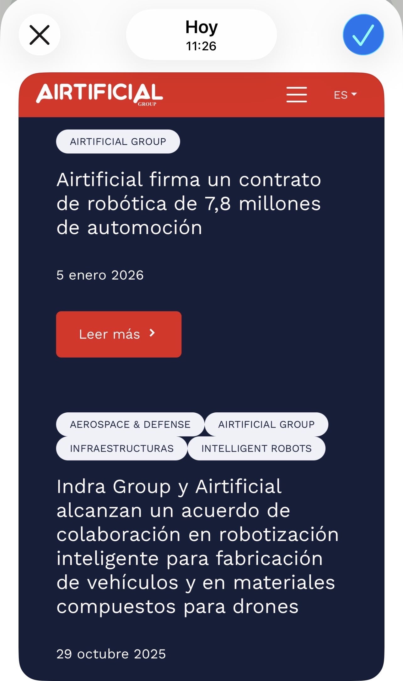 He vuelto a mirar y ahí sigue … <span class="Emo12"> </span> jjj
Si hubiera alguna novedad estarían obligados a comunicarlo.