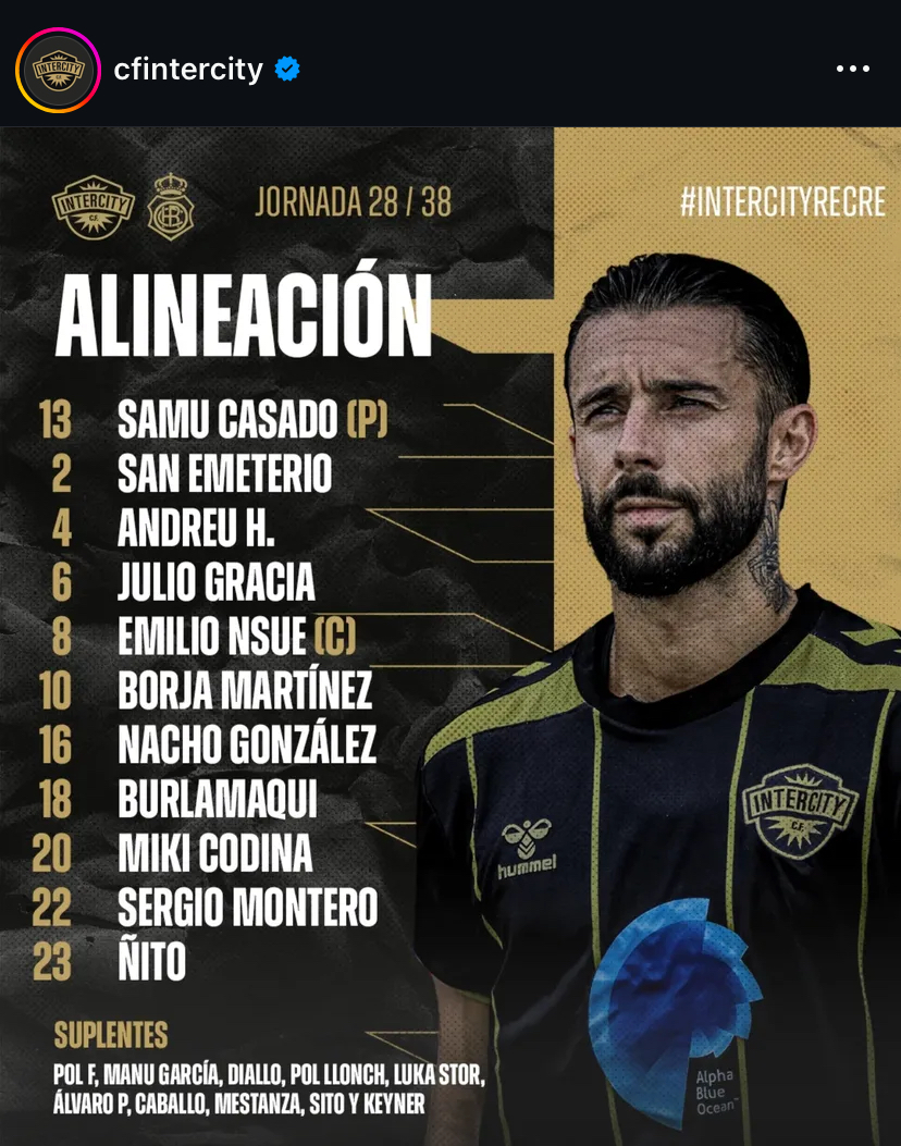 Llegamos a la mayor final de la temporada con el XI que nos llevo a estar en descenso… con el mayor paquetón de la categoría, Miki Codina, de titular. Locadia, Modeste y Lookman o como se llame en l grada…. Caballo también tocado…. Enfin…. Lo único bueno es que el chavalín Keyner está convocado, yo lo sacaba de titular. Pues eso, 0 esperanzas en sumar hoy, ojalá me callen la boca
