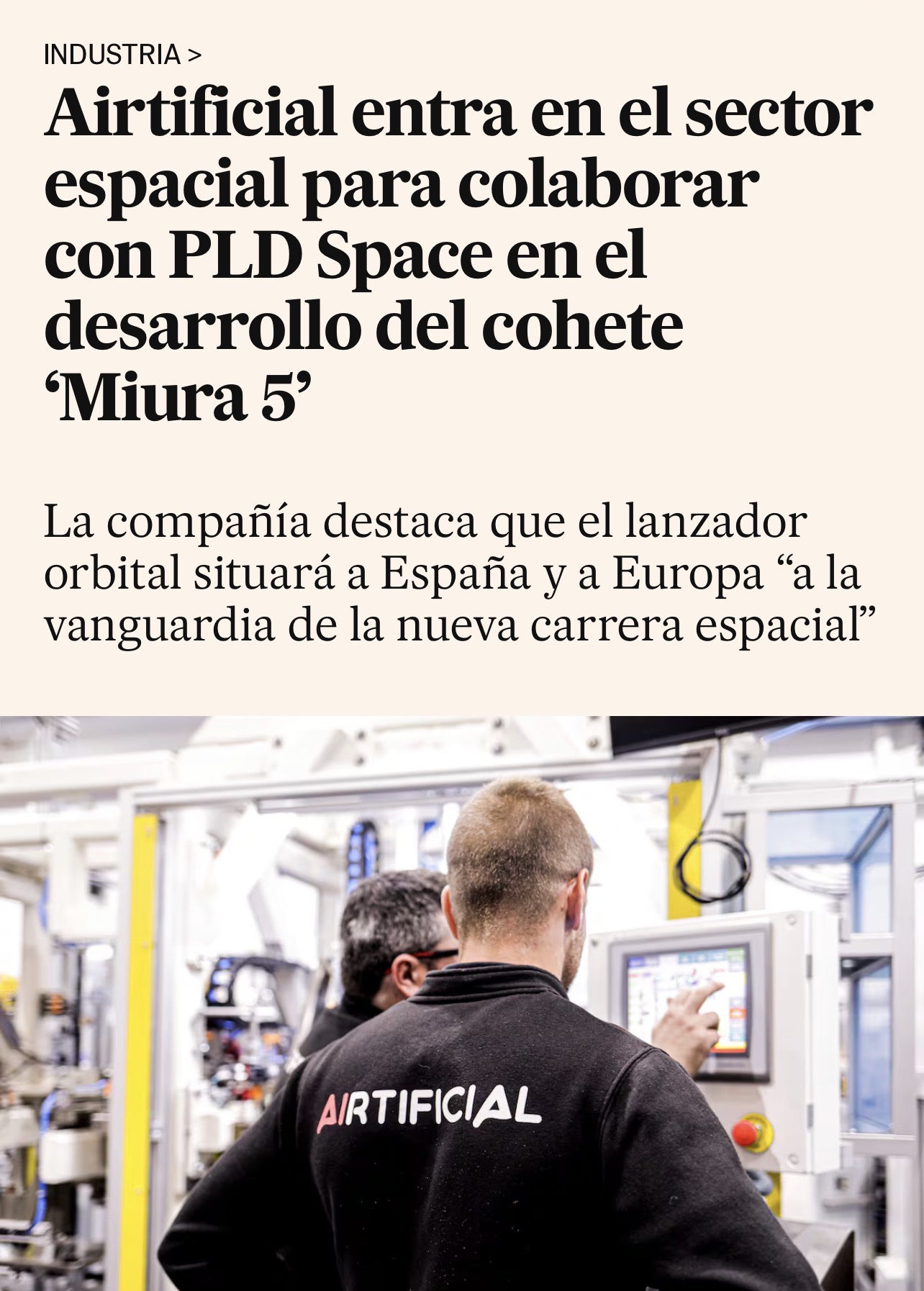 Bueno esto …
Que este mercado no la valore no significa que esta empresa no sea una joya muy valorada por otras empresas y no hablamos de cualquier sector.