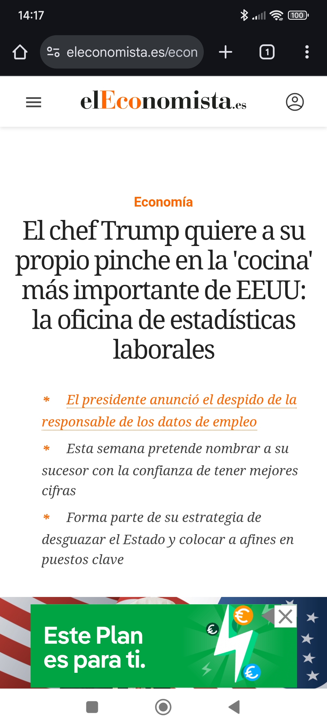 No haces lo que digo te despido.....madre mía en qué jardín se esta metiendo Trump....