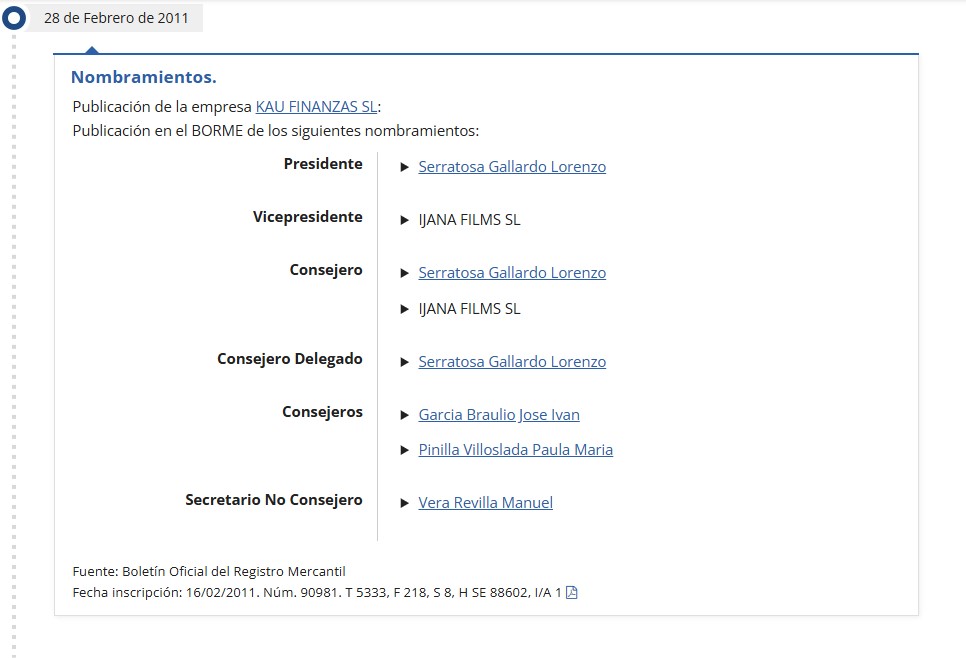 Se viene la pelicula de Substrate. El lobo del BME.
Saratoga tiene una productora, con 512.036 acciones de Subgen