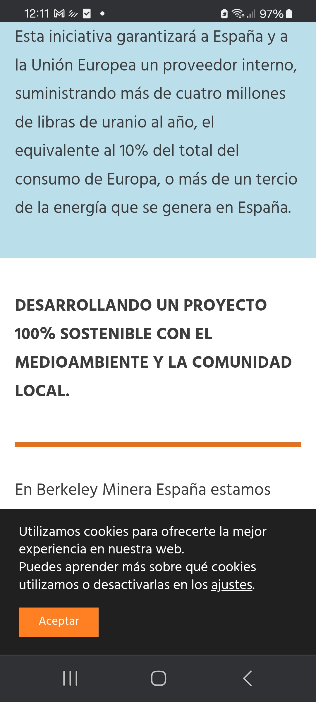 Es muy sencillo. Leer lo que está en azul y cada uno saque sus conclusiones. A ver que os dice la lógica sobre qué hará la UE con la mina de Berkeley.