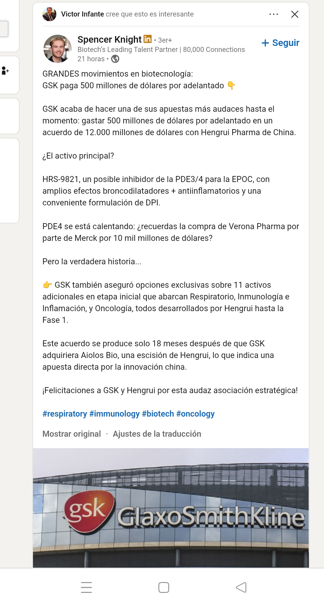 Buenos días, Nuestro CEO celebra esto,haber cuando nos toca celebrar a nosotros aIgo parecido Infante