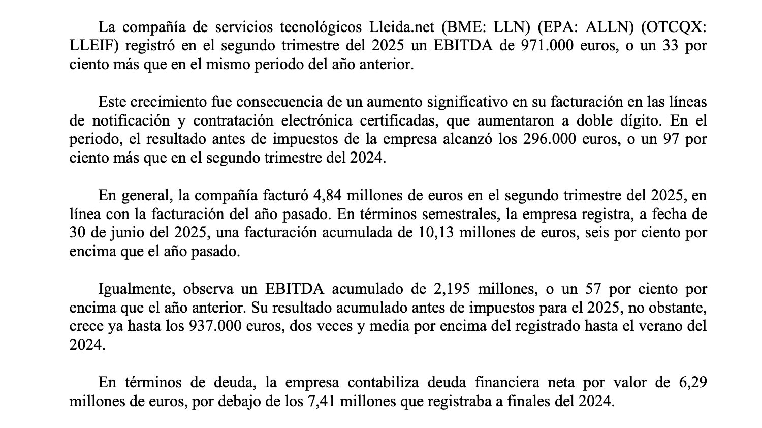 A veces las decepciones solo son el resultado de unas expectativas muy altas. Las cifras no son malas, mejor dicho, las veo buenas aunque deberá explicar qué pasa con el SAAS.