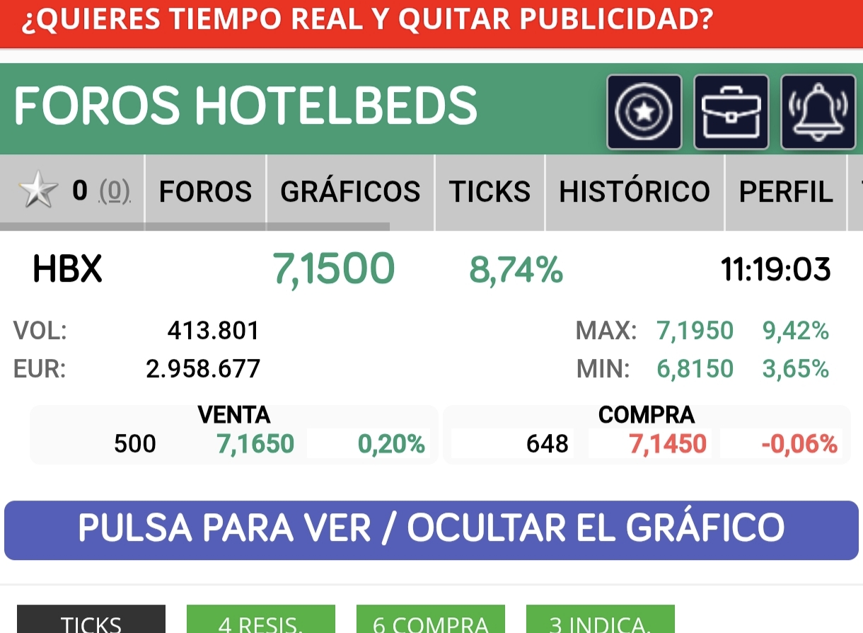 RUMORES DE OPA EN HBX...
A VER SI SE NOS PEGA ALGO...
