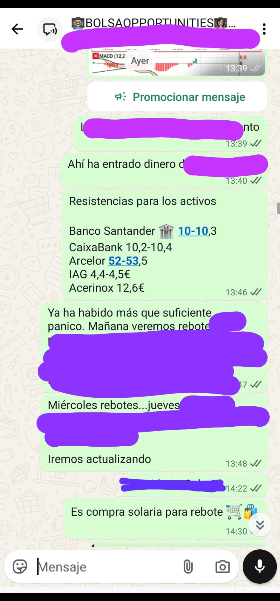 Ayer hemos avisado a nuestros alumnos del rebote en 4,2 IAG. Hoy se han alcanzado los objetivos propuestos