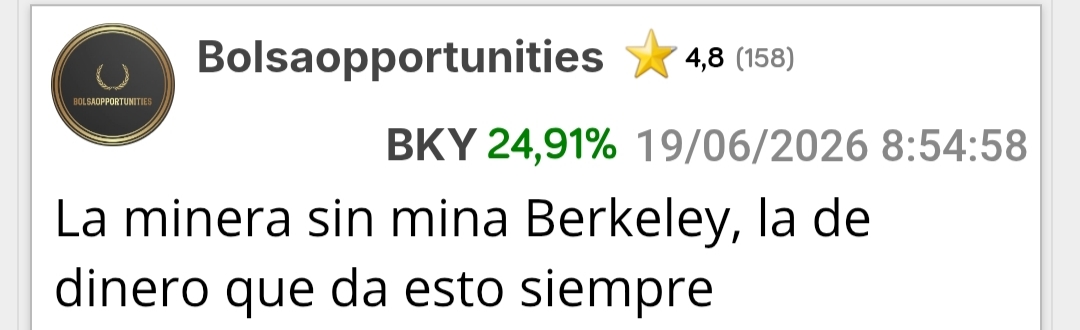 Contentísimo con vosotros. Gracias por el aviso varias veces a 0,18 e inferior y este año también