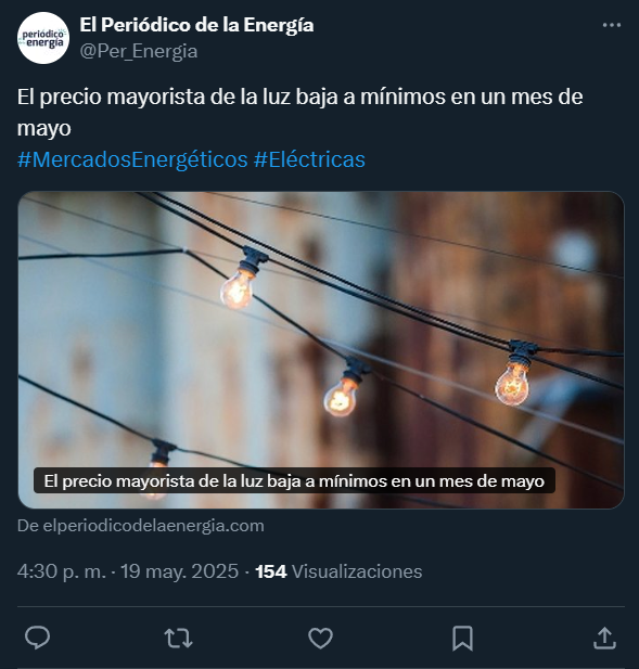 https://elperiodicodelaenergia.com/el-precio-mayorista-de-la-luz-baja-a-minimos-en-un-mes-de-mayo/