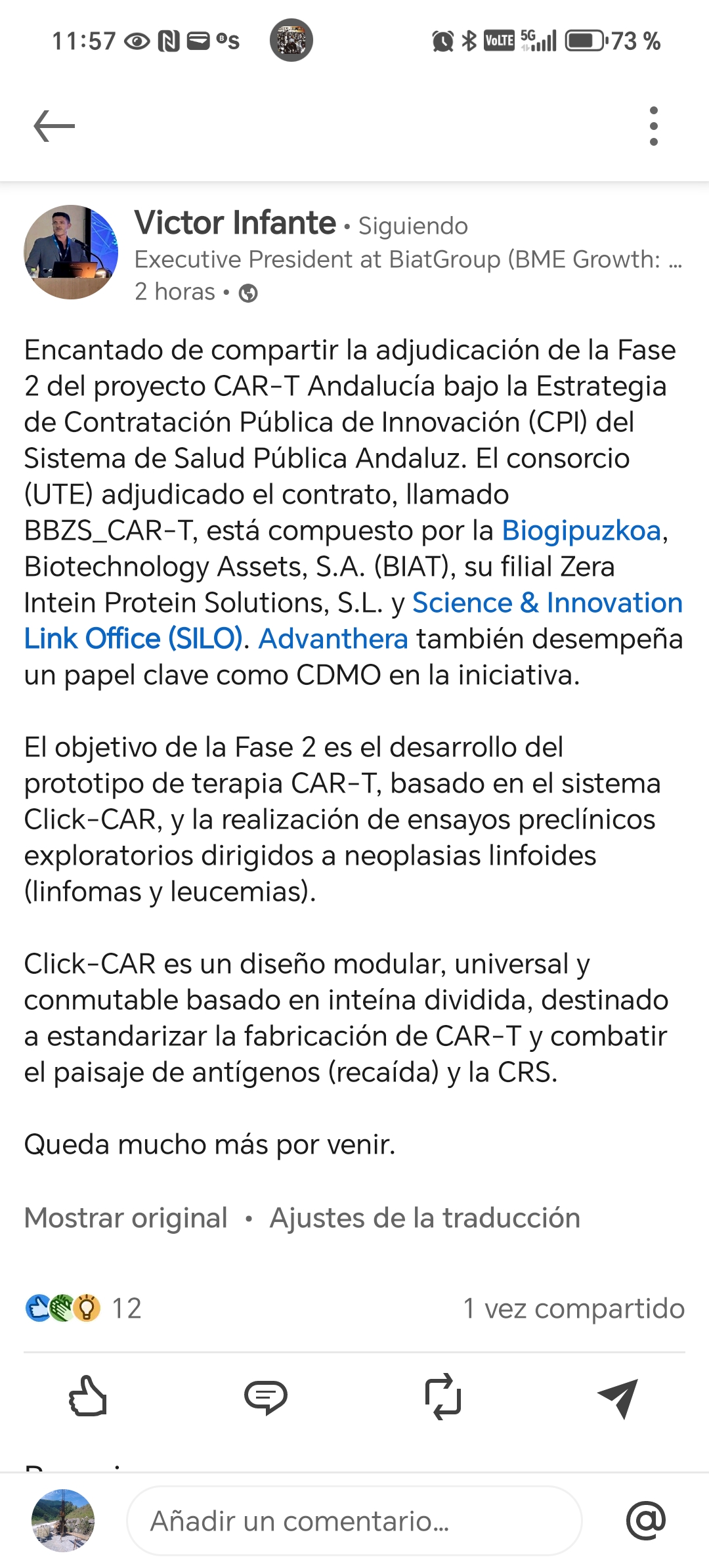 grafico de la accion BIOTECHNOLOGY ASSETS