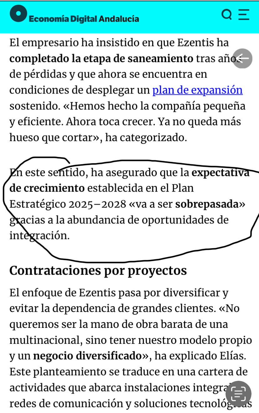 El crecimiento va a superar lo establecido en las previsiones. Y a partir de febrero es muy probable que haya financiación de la Banca. Estamos sentados en un F35 y no nos estamos dando cuenta. Lo que va a pasar ya está pasando