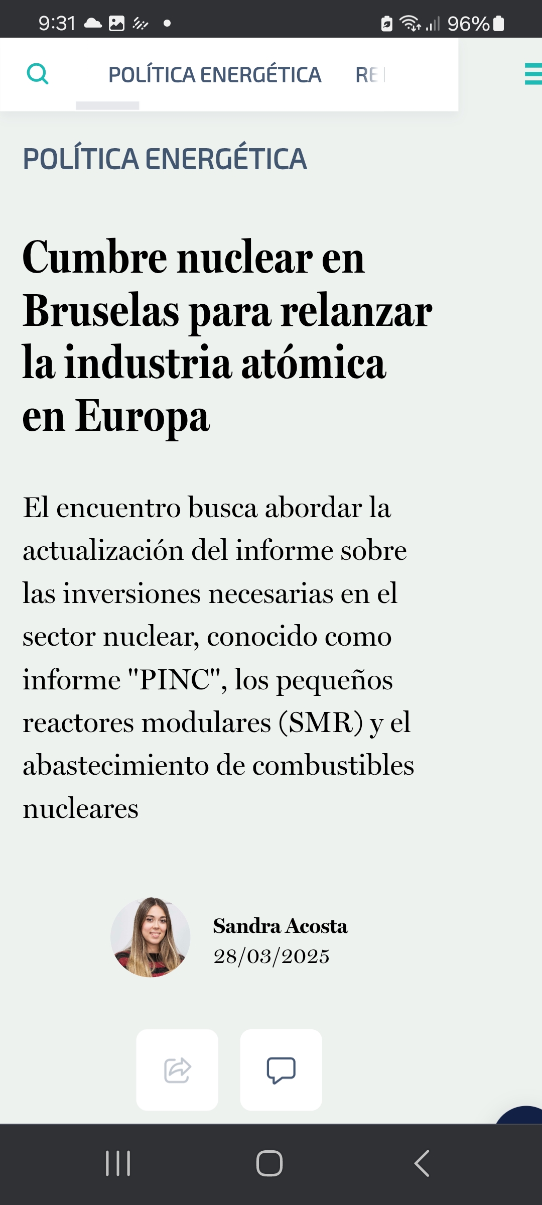 El lunes que viene la cumbre en Bruselas con los proveedores de uranio,