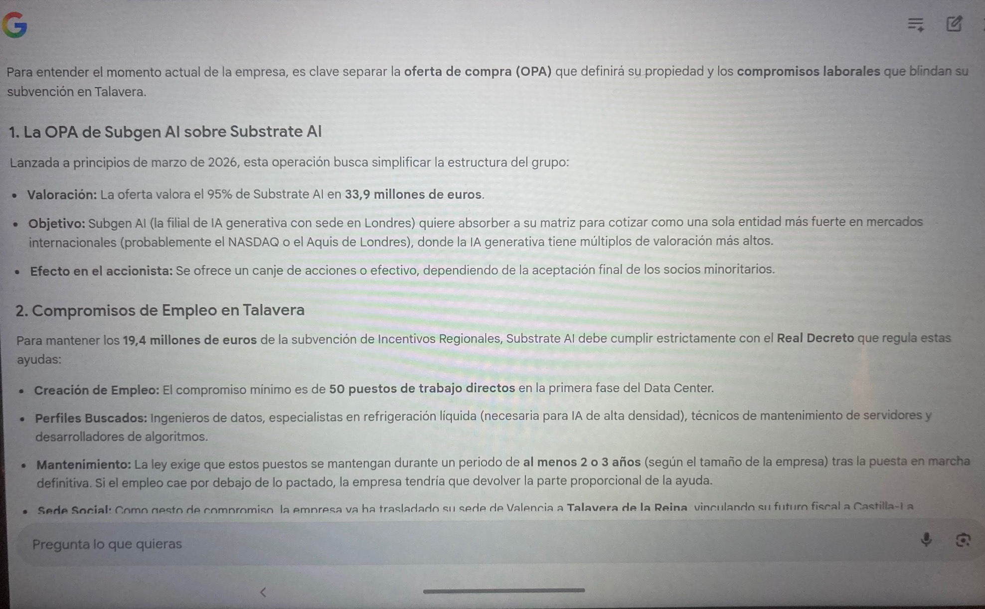 Según la IA