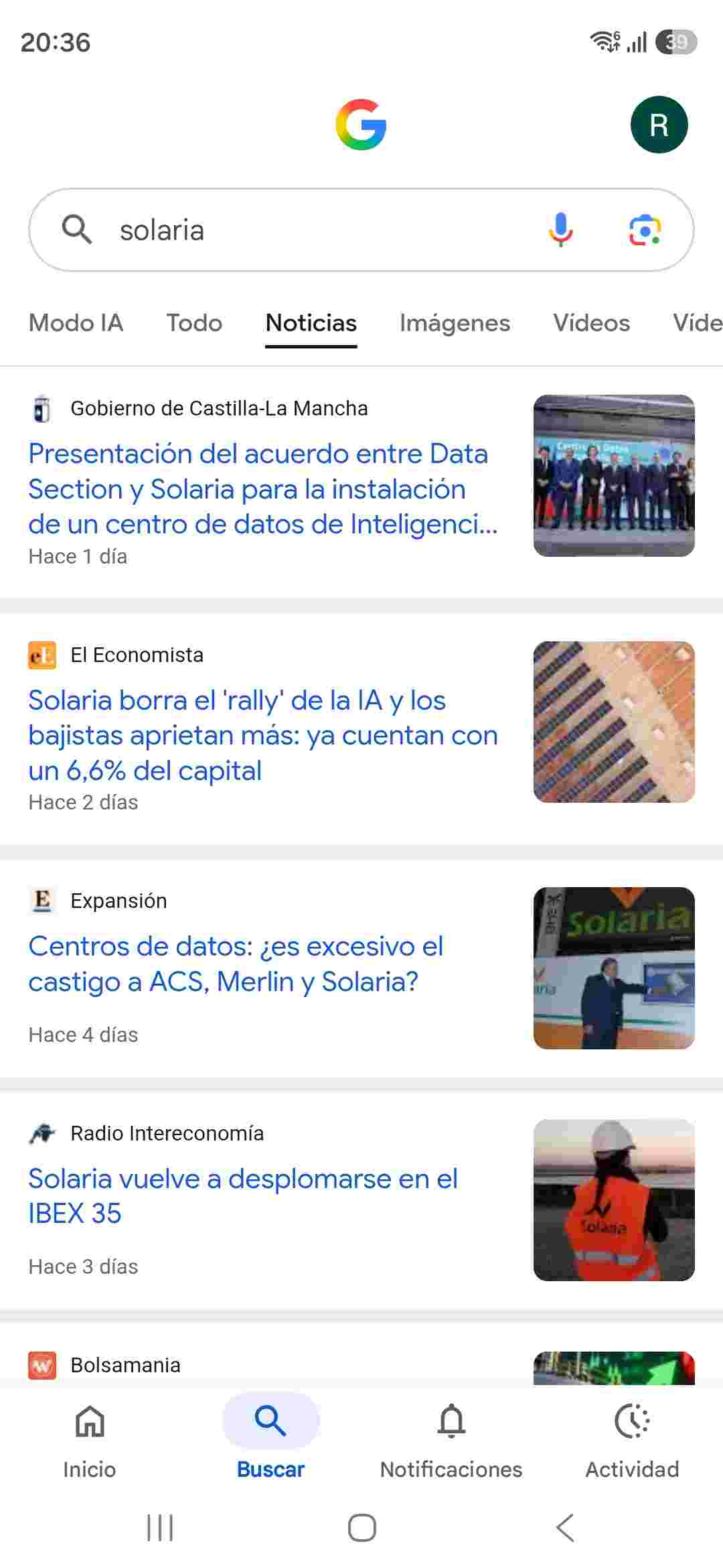 Disculpad, en Google aparecía como noticia de hace 1 día.