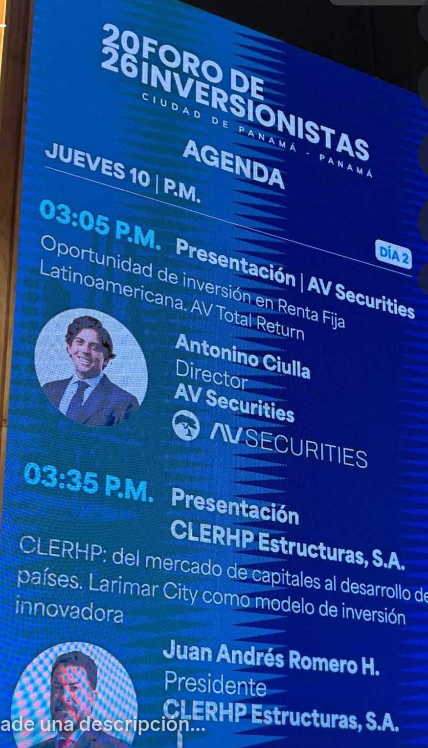 Intervención de JA hoy en Panamá
